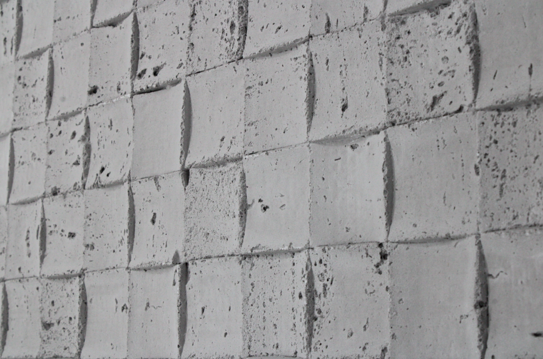 Gray 3D Mosaic Stone Wall Panels | Lightweight Travertine Tiles for Interior and Exterior Walls