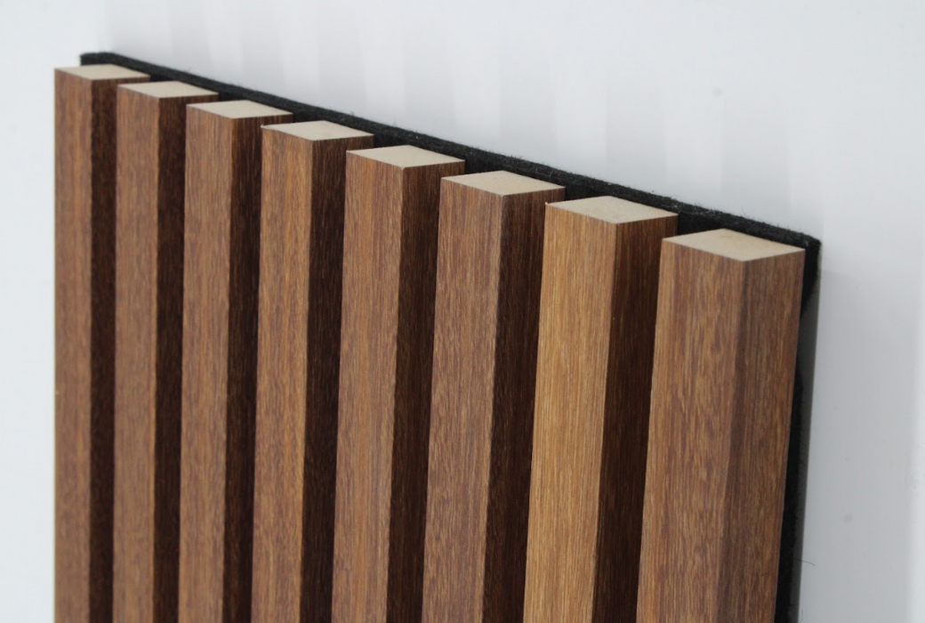 Warm Light Maple Square-Slat Acoustic Wall Panels, Soundproofing for Walls