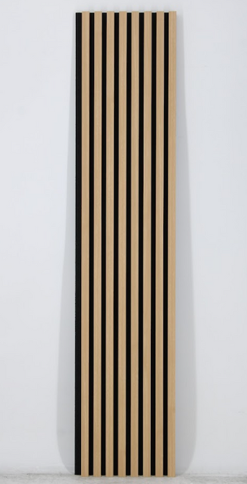 American Oak Square-Slat Acoustic Wall Panels, Soundproofing for Walls