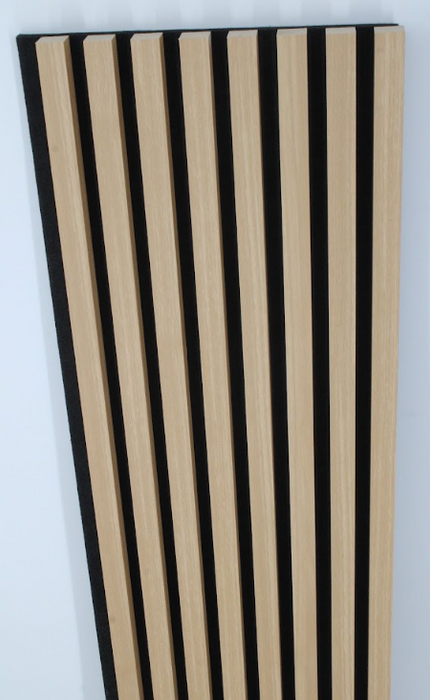 American Oak Square-Slat Acoustic Wall Panels, Soundproofing for Walls