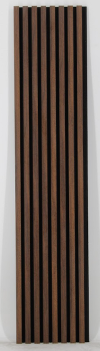 Dark Chestnut Square-Slat Acoustic Wall Panels, Soundproofing for Walls