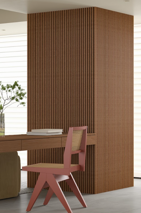Warm Light Maple Square-Slat Acoustic Wall Panels, Soundproofing for Walls