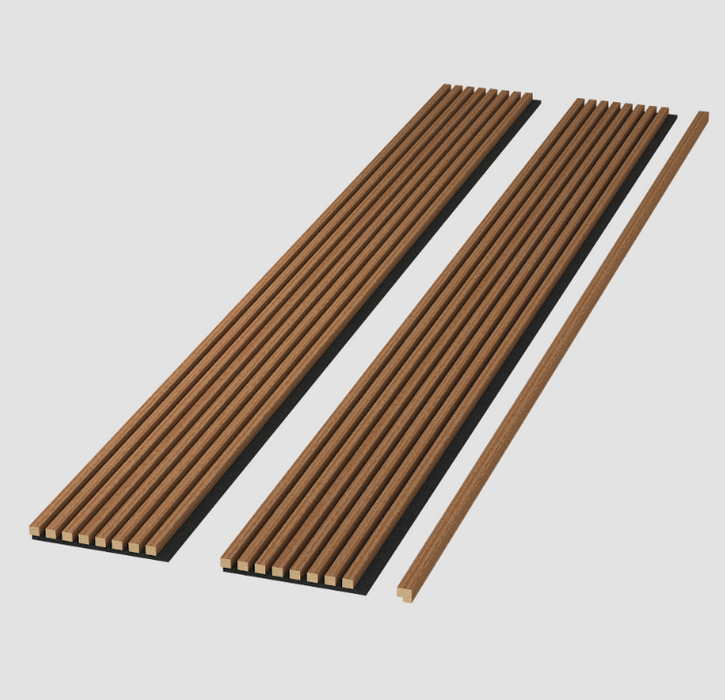 Warm Light Maple Square-Slat Acoustic Wall Panels, Soundproofing for Walls