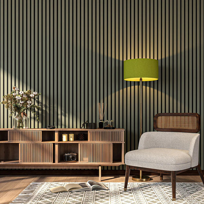 Alamosa Green Acoustic Slat Wood Wall Panels