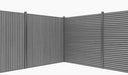 Gray Heavy-Duty Slat Composite Fence Panels System