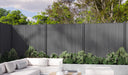 Gray Heavy-Duty Slat Composite Fence Panel Full wall