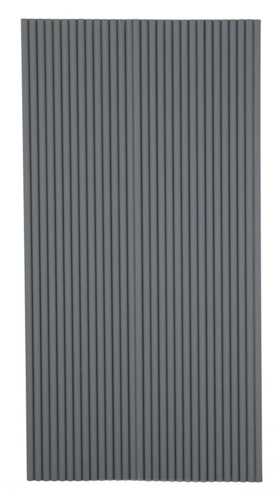 Space Gray Flexible 3D Fluted Semi-Circle Shiplap Wood Wall Panel