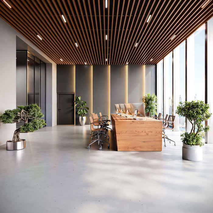 Suspended Slatted Wood Ceiling System