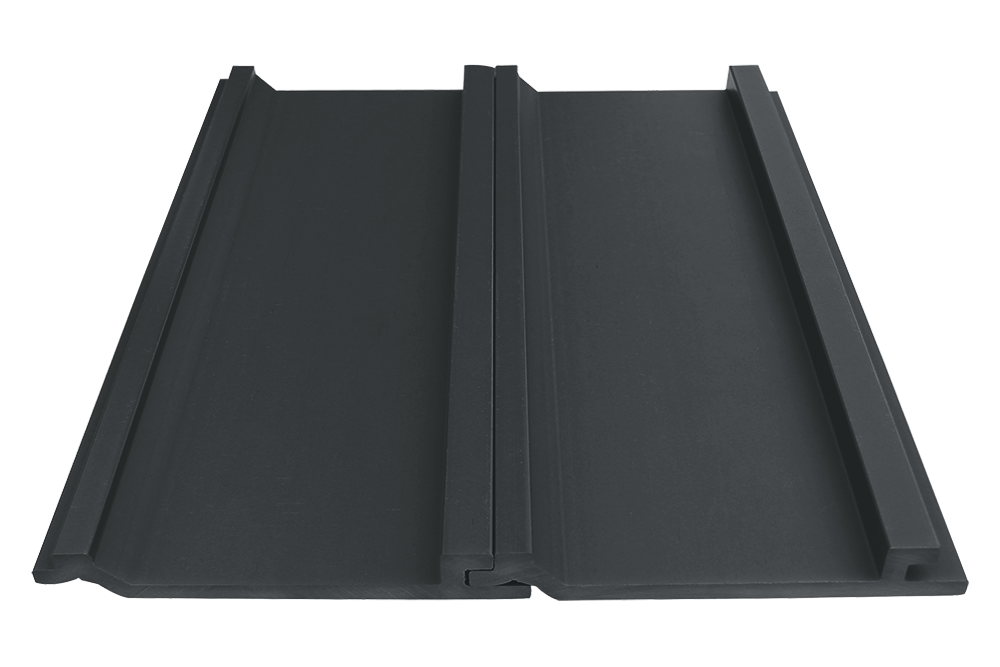 Black 106" x 6.1" Outdoor Shiplap Siding Panels (Set of 4 panels)