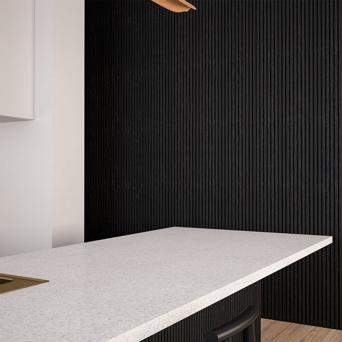 Black Trapezoid Wood Panels -- Flexible 3/4" Fluted Beads for Interior Walls