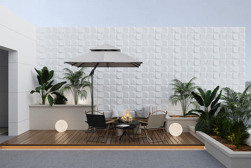 White 3D Stone Wall Panels – Lightweight Decorative Tiles for Interior Accent Walls & Outdoor Wall Cladding