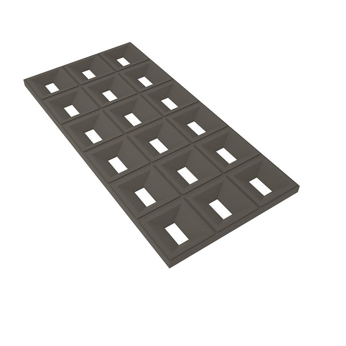 Gray PU Hollow Brick Wall Panels – Modern Room Divider & Decorative Outdoor Privacy Screen