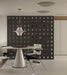 Gray PU Hollow Brick Wall Panels – Modern Room Divider & Decorative Outdoor Privacy Screen