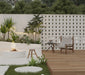 White PU Hollow Brick Wall Panels – Modern Room Divider & Decorative Outdoor Privacy Screen