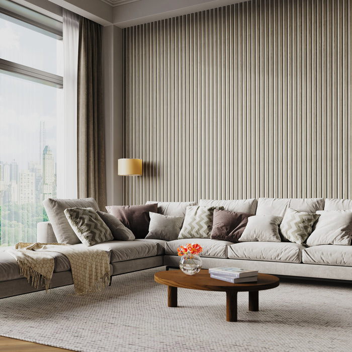Linen Oak Acoustic Wall Panels for Soundproofing Rooms
