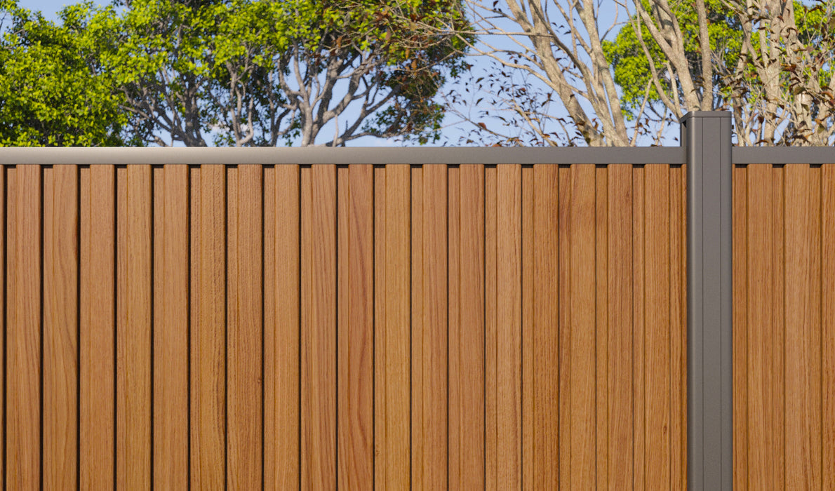 Teak Heavy-Duty Slat Composite Fence Panels