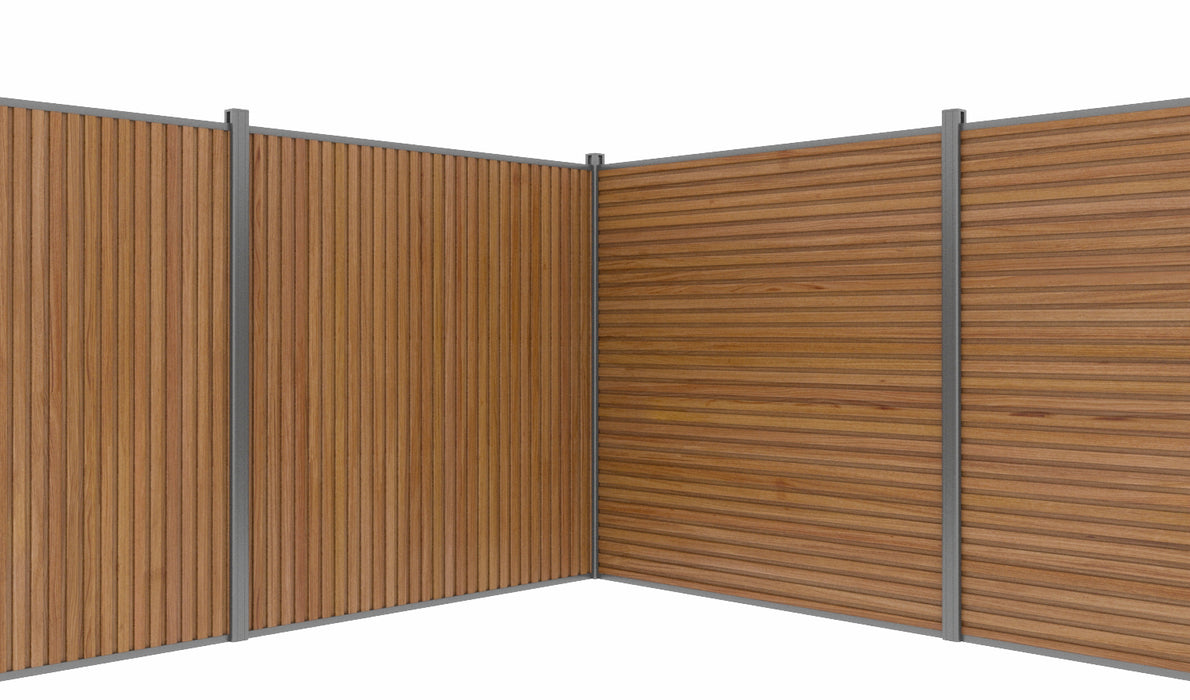 Vertical Metal Fence Post for Composite Fence Panels