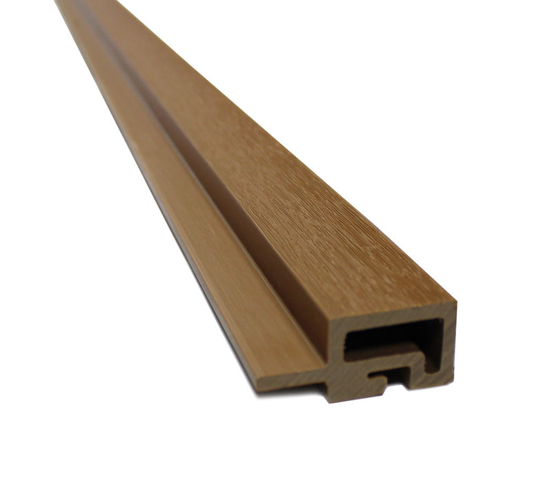 Teak A1 Universal Trim End Cap for Composite Slat Panels