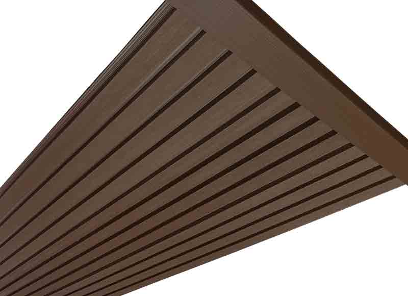 Dark Brown 90° Exterior Corner Trim for Composite Slat Panels – Window & Door Molding