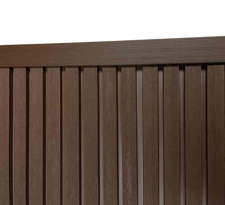 Dark Brown 90° Exterior Corner Trim for Composite Slat Panels – Window & Door Molding