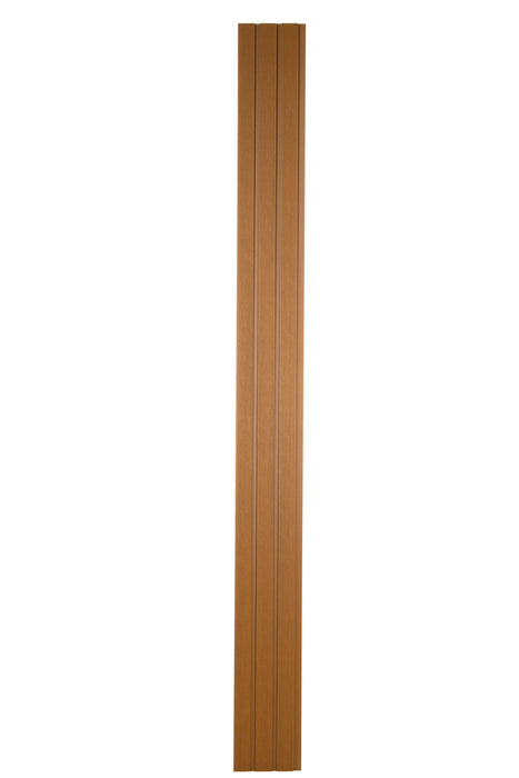 All-Weather WPC Composite Fence Slat Panel System - Weathered Teak