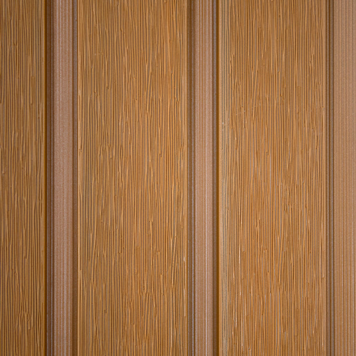 All-Weather WPC Composite Fence Slat Panel System - Weathered Teak