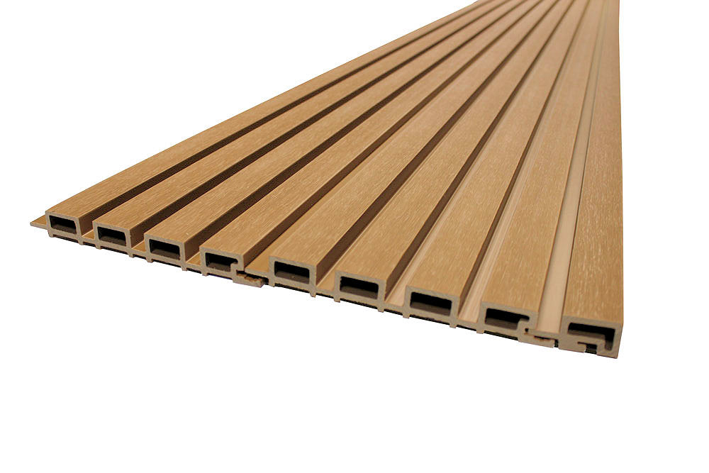 Teak Universal Trim End Cap for Composite Slat Panels