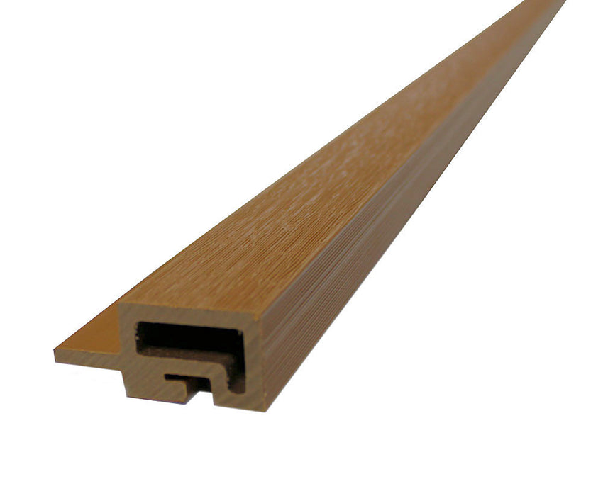 Teak Universal Trim End Cap for Composite Slat Panels