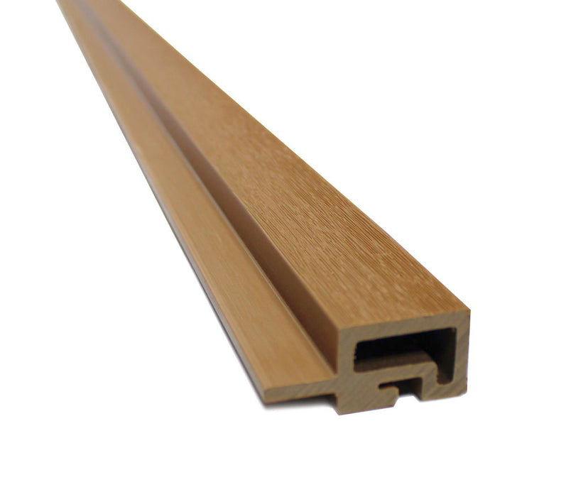 Teak Universal Trim End Cap for Composite Slat Panels