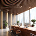 Suspended Slatted Wood Ceiling System Teak