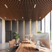 Suspended Slatted Wood Ceiling System Teak