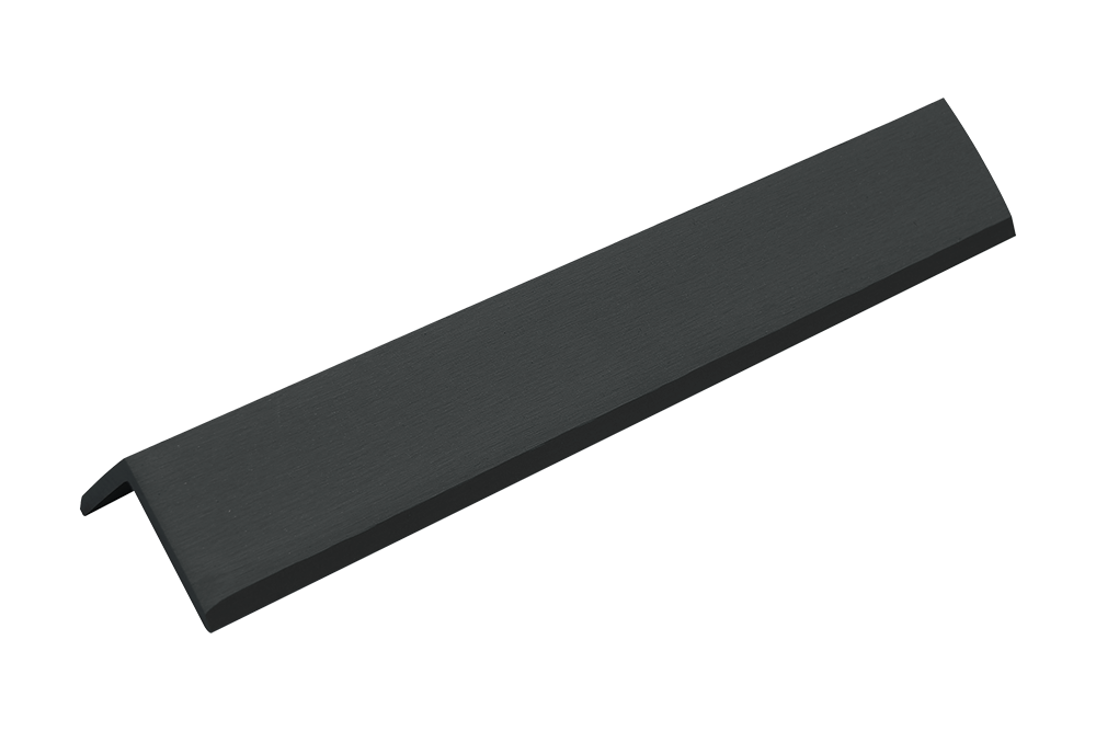 Black Shiplap Siding Corner End Cap With Matching Screws – 6 Piece Box
