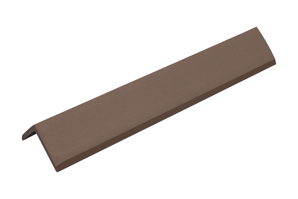 Coffee Shiplap Siding Corner End Cap With Matching Screws – 6 Piece Box