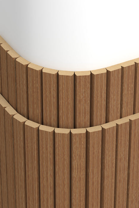 Warm Maple Flexible Beveled Slat Wood Wall Panel
