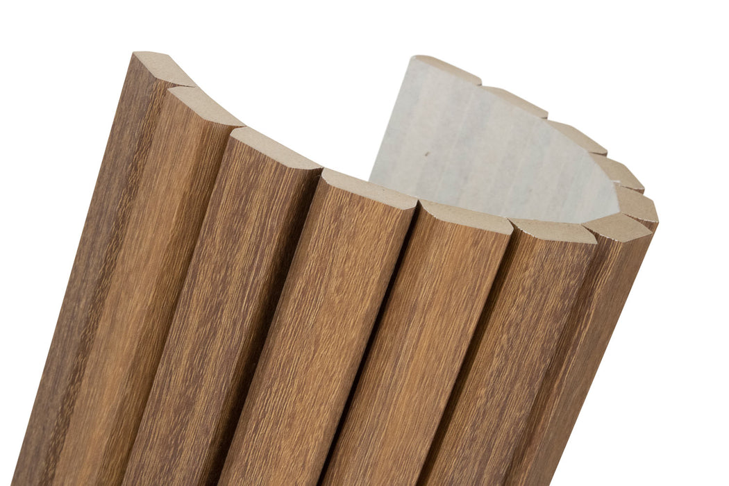 Warm Maple Flexible Beveled Slat Wood Wall Panel