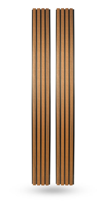 Teak A1 & Black Composite Siding Slat Panels for Exterior Outdoor Walls