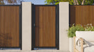 Teak Heavy-Duty Composite Privacy Gate Kit – Keypad Lock Included | Single, Double & DIY Swing Fence Gate