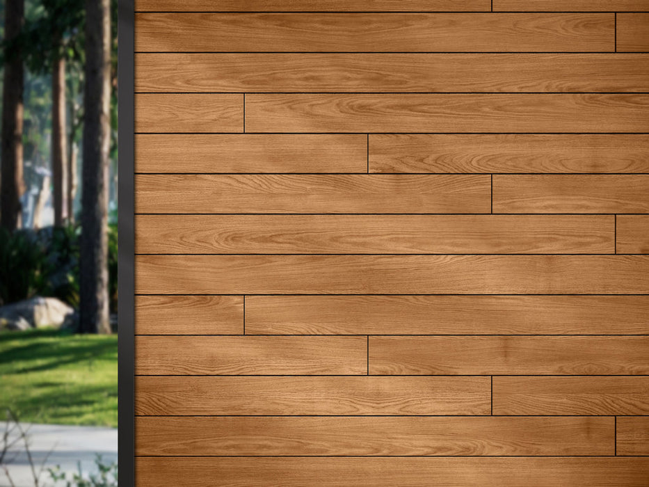 Weathered Teak Enhanced Grain Wood-Like Composite Siding, Exterior Wall Paneling