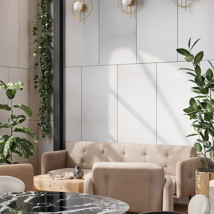 Interior-Exterior Pure White Travertine Natural Stone Veneer Flexible Wall Tile