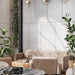 Interior-Exterior Pure White Travertine Natural Stone Veneer Flexible Wall Tile