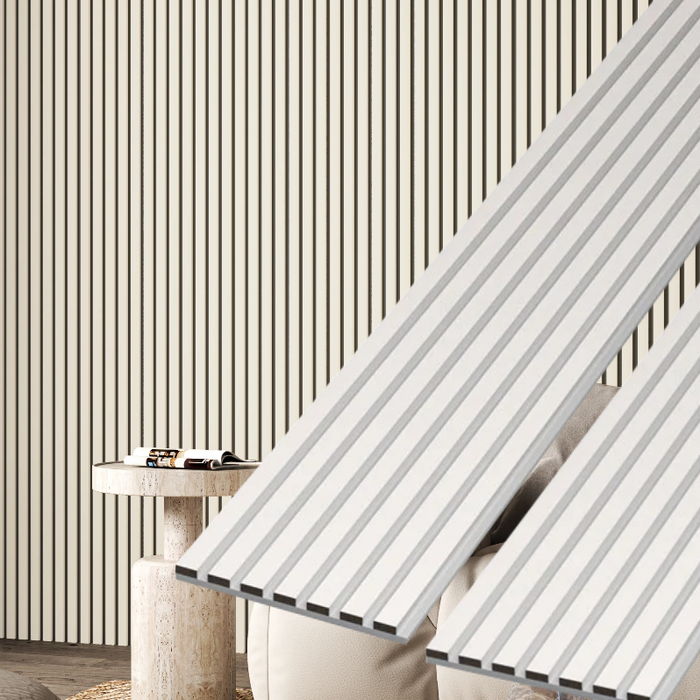 White Acoustic Wall Panels, Soundproofing for Walls  | 94"-106" x 12 - 2 pieces per box