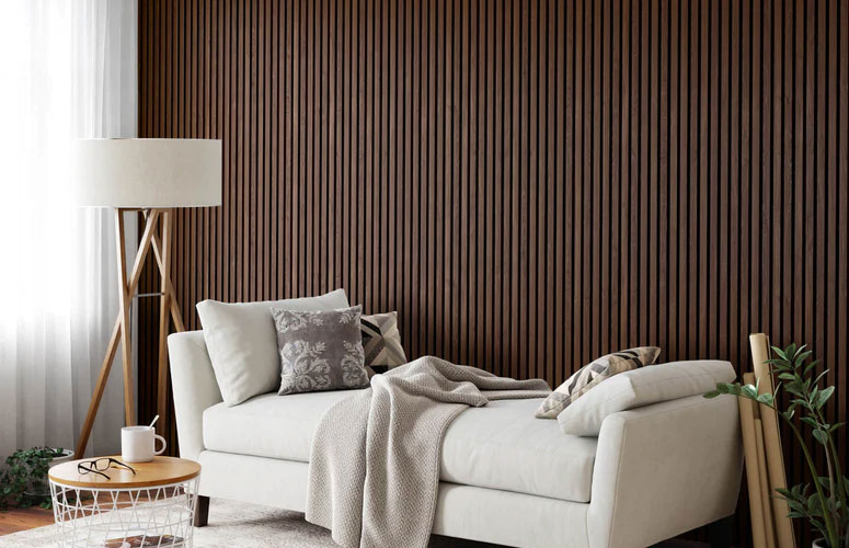 Dark Chestnut Flexible Acoustic Wall Panel