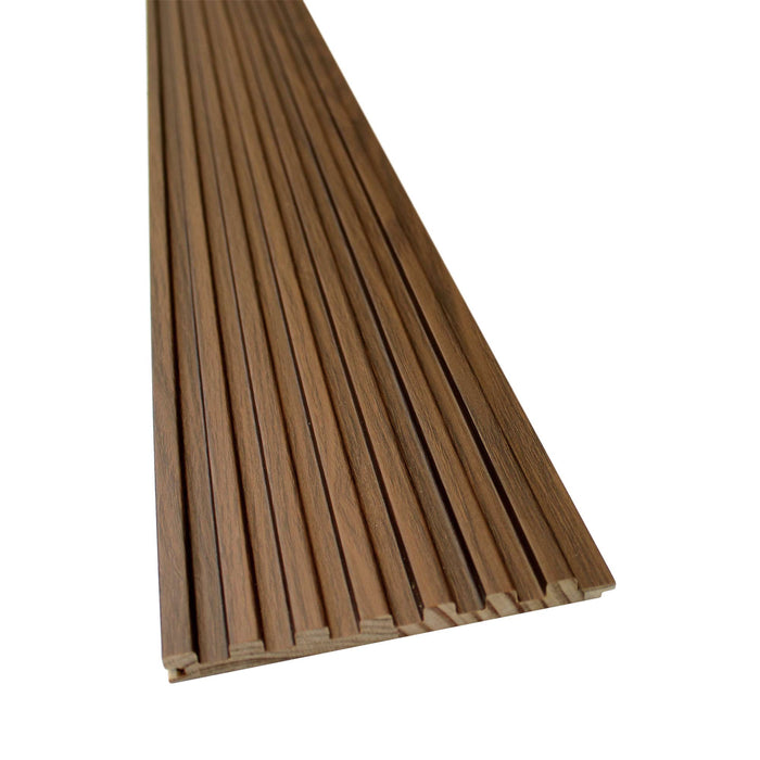 7 Grid Light Brown Slat Wood Wall Panels