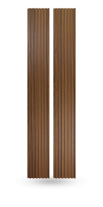 7 Grid Light Brown Slat Wood Wall Panels