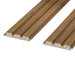 Light Brown Wide-Slat Wood Wall Panels - Broad Profile Solid Wood Wall Paneling