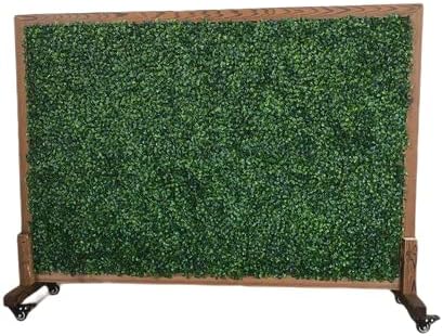 Artificial Hedge Wall Divider With Wheels