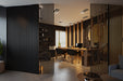 Black Wall Partition, Wood Room Dividers