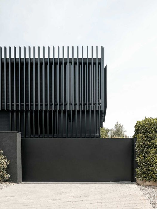 Black Exterior Slat Wall Privacy Fence Kit