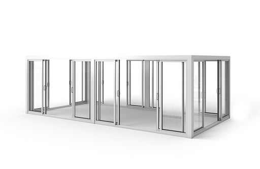 Cielo Cabana™ Luxury Louvered Roof Glass Pergola 