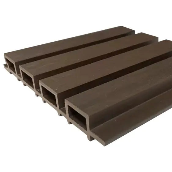 Teak Dark Brown Exterior Wall Panels for Outdoors